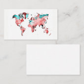 wereldkaart Visitekaartjes (Voorkant / Achterkant)