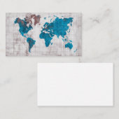wereldkaart Visitekaartjes (Voorkant / Achterkant)