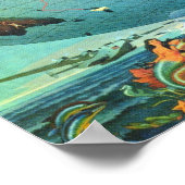  Wereldkaart vliegroute Poster (Hoek)