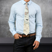 Wereldkaart, Vliegtuig Vliegen, Cool Stropdas