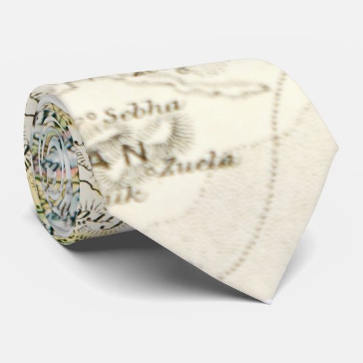  Wereldkaart, Vliegtuig Vliegen, Cool Stropdas (Opgerold)