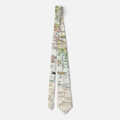 Wereldkaart, Vliegtuig Vliegen, Cool Stropdas (Achterkant)