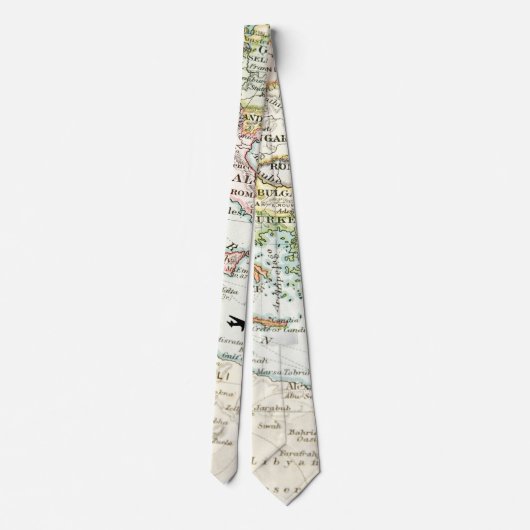 Wereldkaart, Vliegtuig Vliegen, Cool Stropdas (Achterkant)