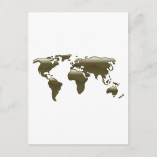 Wereldkaart vloeibare olie briefkaart