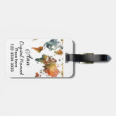 Wereldkaart Voeg jouw naam tekst Plaats Stadstelef Bagagelabel (Achterkant horizontaal)