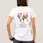 Wereldkaart Voeg jouw naam tekst Plaats Stadstelef T-shirt (Achterkant)