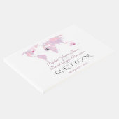 Wereldkaart voor aangepaste Waterverf bestemming Gastenboek (Hoek)