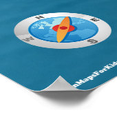 Wereldkaart voor kinderen - Laten we het eens beki Poster (Hoek)