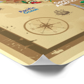 Wereldkaart voor kinderen - Rust Poster