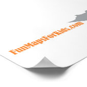 Wereldkaart voor kinderen - wit en helder interact poster (Hoek)