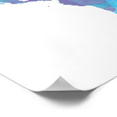 Wereldkaart voor kleurloze Waterverf Poster (Hoek)