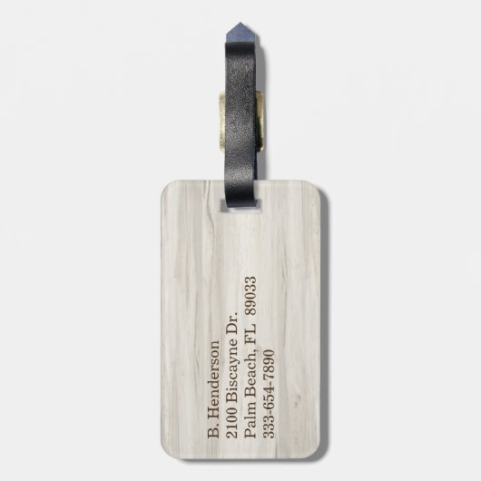 Wereldkaart voor kunsthout Aangepast Bagagelabel (Achterkant verticaal)