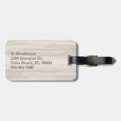 Wereldkaart voor kunsthout Aangepast Bagagelabel (Achterkant horizontaal)