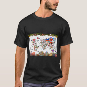wereldkaart voor landkogels 2019 t-shirt
