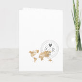 Wereldkaart voor Vintage Wedding Destination Passp (Achterkant)