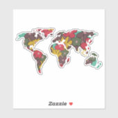 Wereldkaart voor vrouwenreizen sticker (Vel)