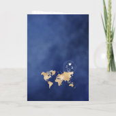 Wereldkaart voor weddenschappen met gouden bestemm (Achterkant)