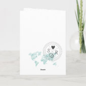 Wereldkaart voor weddenschappen met gouden bestemm (Achterkant)