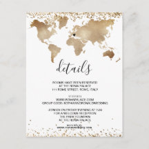 Wereldkaart voor weduwenbestemming Gold verwisselb