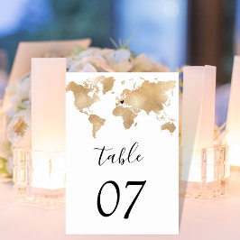 Wereldkaart voor weduwenbestemming Gold verwisselb Kaart