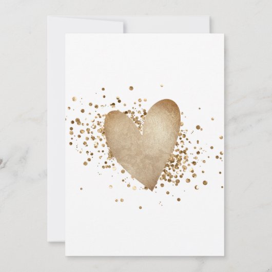 Wereldkaart voor weduwschapsbestemming Gold Heart Kaart (Achterkant)