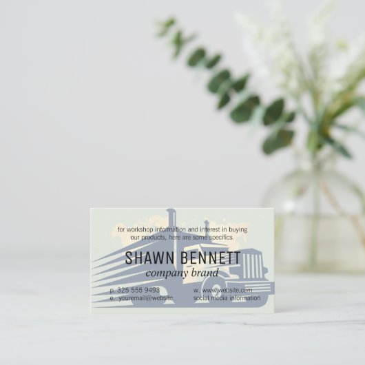 Wereldkaart | Vrachtwagen Logistiek Verzending Visitekaartje (Staand voorkant)