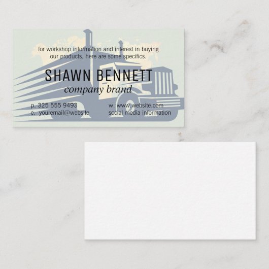 Wereldkaart | Vrachtwagen Logistiek Verzending Visitekaartje (Voorkant / Achterkant)