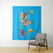 Wereldkaart Wandkleed (In situ)