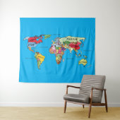Wereldkaart Wandkleed (In Situ (horizontaal))