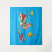 Wereldkaart Wandkleed (Voorkant)