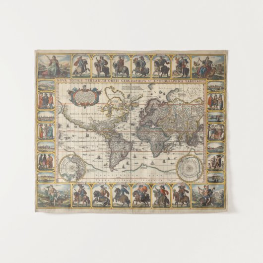 Wereldkaart Wandkleed (Voorkant (horizontaal))