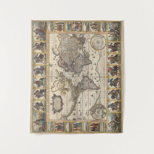 Wereldkaart Wandkleed (Voorkant)