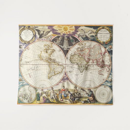 Wereldkaart Wandkleed (Voorkant (horizontaal))