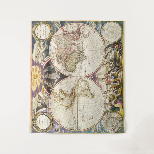 Wereldkaart Wandkleed (Voorkant)