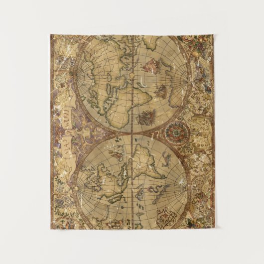 Wereldkaart Wandkleed (Voorkant)