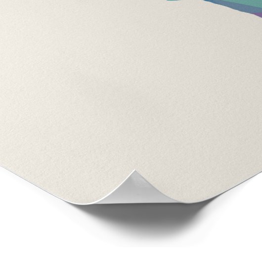 Wereldkaart Waterverf Poster (Hoek)