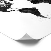 wereldkaart waterverf poster (Hoek)