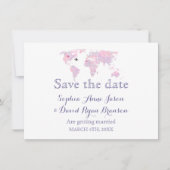 Wereldkaart Waterverf reisweddenschap Opslaan Datu Kaart (Voorkant)