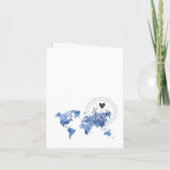 Wereldkaart Waterverf weddenschapbestemmingspas (Achterkant)