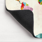 Wereldkaart Waterverven Muismat (Hoek)