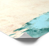 Wereldkaart Waterverven Poster (Hoek)