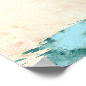 Wereldkaart Waterverven Poster (Hoek)