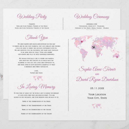 Wereldkaart-weddenschapsprogramma Waterverf bestem (Voorkant / Achterkant)