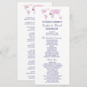 Wereldkaart-weddenschapsprogramma Waterverf bestem Programmakaart (Voorkant / Achterkant)