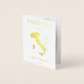 Wereldkaart Wedding Destination Passport ITALIË Folie Kaarten (Voorkant)