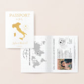 Wereldkaart Wedding Destination Passport ITALIË Folie Kaarten (Display)