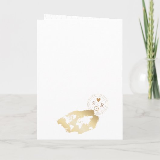 Wereldkaart Wedding Destination Passport Mexico (Achterkant)