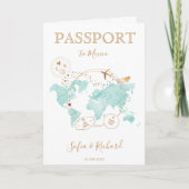 Wereldkaart Wedding Destination Passport Mexico (Voorkant)