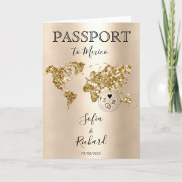 Wereldkaart Wedding Destination Passport Mexico