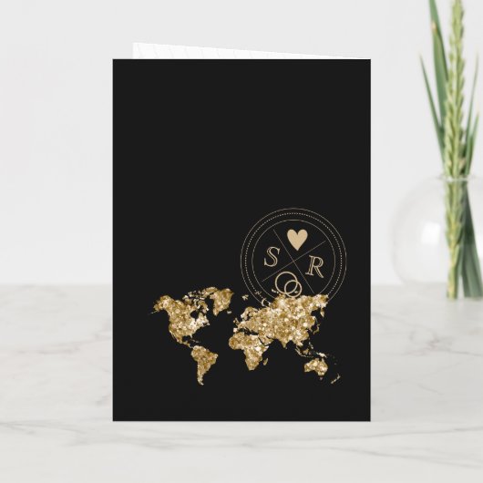 Wereldkaart Wedding Destination Passport Mexico (Achterkant)